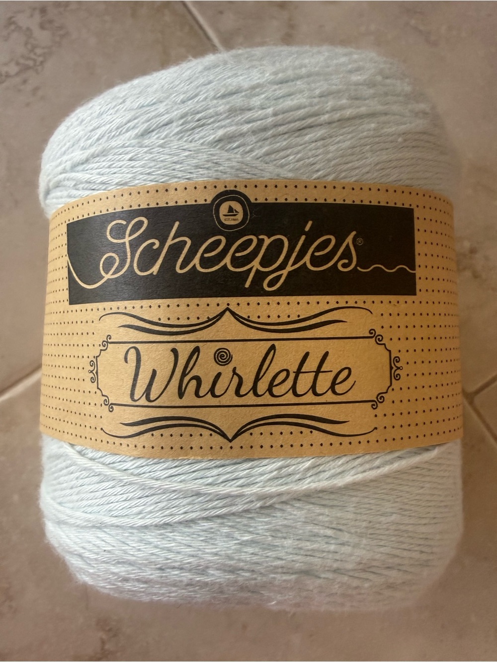 Scheepjes Whirlette Yarn in Soft Light Blue for Kids Accessories - Sugar